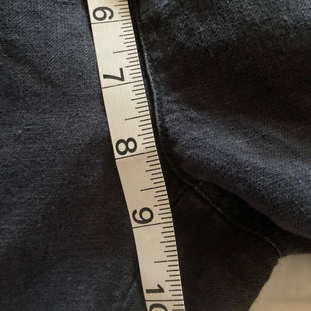 2/10.00 Elevenses Dark Blue Wide-Leg Jeans with Lace-Up Detail - Picture 7 of 8